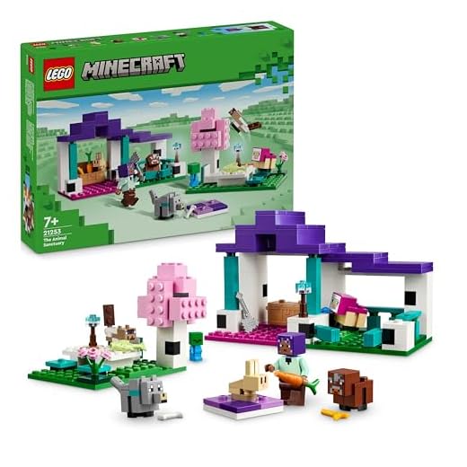 LEGO Minecraft El Santuario de Animales, Juguete de Construcción, Regalo para Niños y Niñas de 7 Años o Más y Fans del Videojuego, Bioma Llanura, Minifiguras de Personajes y Figura de Animales 21253