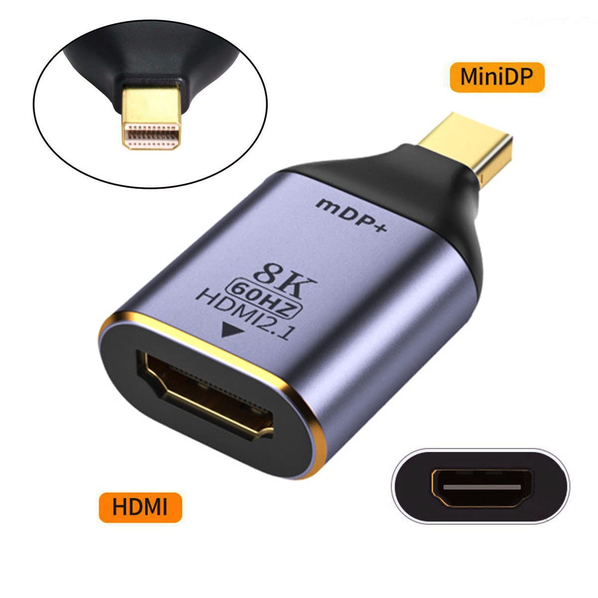 Mini DisplayPort 1.4 Sorgente a HDMI 2.0 Display 8K 60hz UHD 4K Mini-DP a HDMI Maschio Monitor Adattatore Connettore