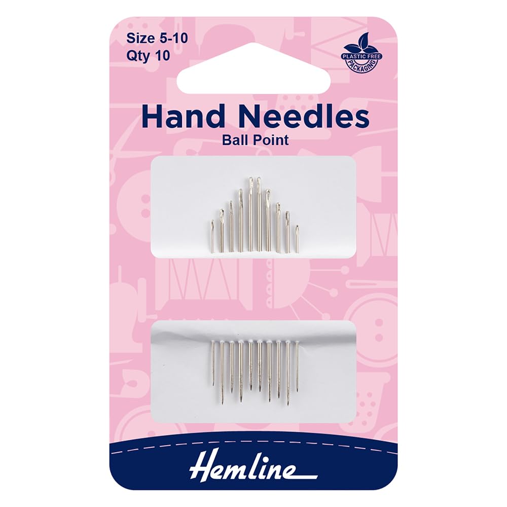 Hemline Essentials Hand Sewing - Ball Point Needles Size 5-10 New