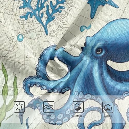 Pattern Toddlers Underwear Floral 2t Cotton Girl Panties Cute Vintage Blue Octopus Corals Sea Briefs Girls Undies3
