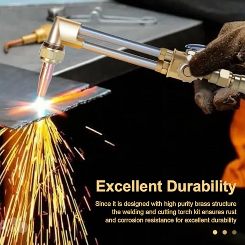 Oxy Acetylene Torch Kit, Gas Cylinder Kit Cutting Torches Kits Oxygen Acetylene Mini Portable Acetylene Welding Cutting Torch Kits Set Medium Duty Gas Welding Outfit Tote Kit without Tanks No Tank - Thumbnail 4