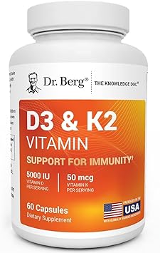 Maximum Strength 2-in-1 Vitamin D3 K2 5,000 IU | Naturally Derived D3 | 4X Lab-Tested & Verified