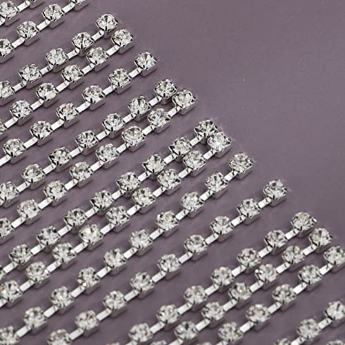 Yertter 1Pcs Wedding Silver Full Rhinestone Anklet Tassel Dangle Bangle Anklet Sparkly Adjustable High Heel Anklet Crystal Anklet Chain Accessories For Women And Girls (Silver 5) #TOP4
