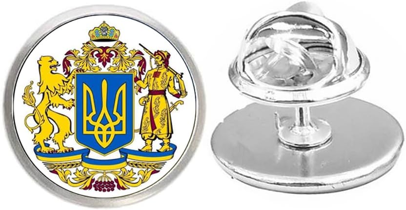 Ukraine Brooch,Ukraine Flag Jewellery,Trident Tryzub Pin,ukrainian Pin,Ukrainian Trident Pin,ukrainian Pin