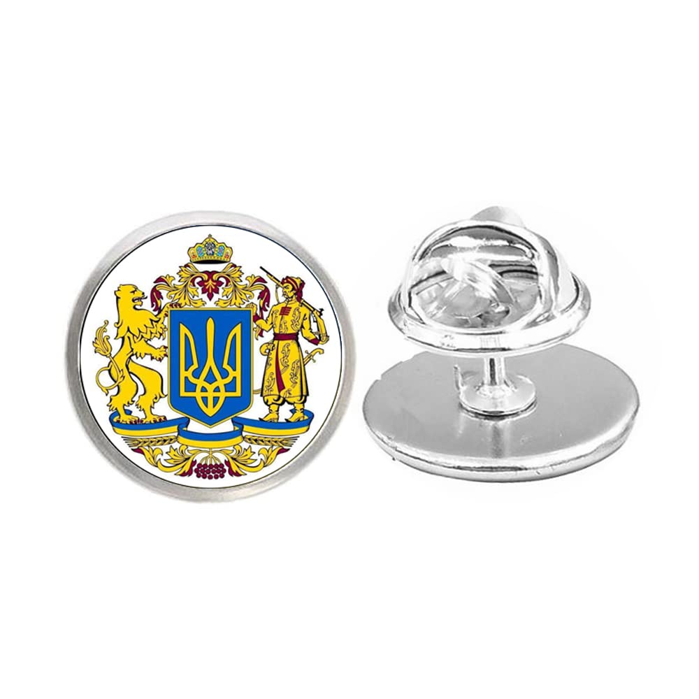 Ukraine Brooch,Ukraine Flag Jewellery,Trident Tryzub Pin,ukrainian Pin,Ukrainian Trident Pin,ukrainian Pin