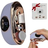 Cortauñas Electrico y Pulidor 3 en 1, 3 Velocidades Ajustable Cortauñas Electrico Pies con Luz LED y Recipiente, Recortes de Uñas, Seguro y Silencioso para Bebés, Personas Mayores y Adultos (Morado)