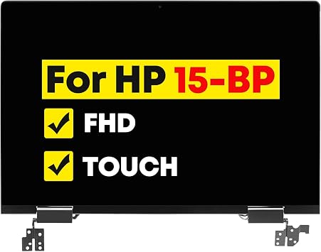 15.6" LCD Screen Replacement Full Top Complete Assembly for HP Envy X360 15M-BP111DX 15M-BP112DX FHD 1920 * 1080 Touch Silver