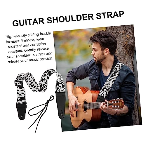 FAVOMOTO 1 PC Bracelet Imprimé Guitare Garniture Bracelets De Montre En Cuir Décor Noir Et Sangle De Guitare Basse Support De Guitare Bandoulière De Guitare Imprimé Sangle En - Les Beatles, Paul McCartney, John Lennon, RIngo Starr, George Harrison FAVOMOTO 1 PC Bracelet Imprimé Guitare Garniture Bracelets De Montre En Cuir Décor Noir Et Sangle De Guitare Basse Support De Guitare Bandoulière De Guitare Imprimé Sangle En – Image 4