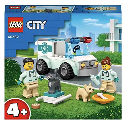 Image of LEGO City Vet Van Rescue 60382 Building Toy Set (58 Pcs),Multicolor