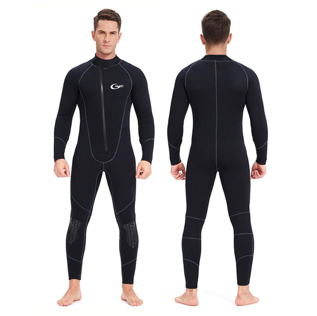 Muta in Neoprene Ultra-Elastica da 5 Mm, Tuta da Immersione a Corpo Intero con Zip Frontale, Protezione UV Calda per Uomini Snorkeling e Immersioni