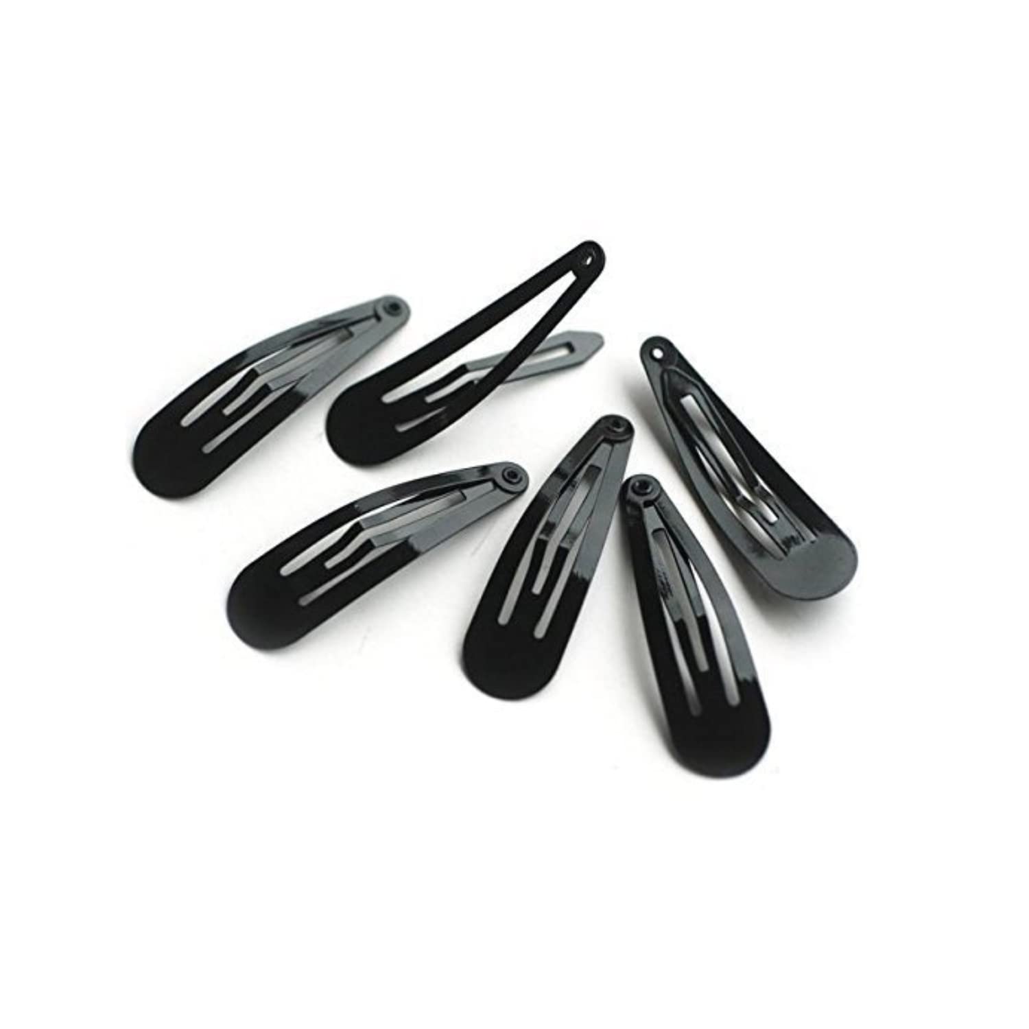 Anti-rust Metal Snap Hair Clips for Women | Non-Slip Barrettes for Girls | Reusable Classic Metal Clips for All Hair Types | 4.9 cm Hair Accessories, Silver, 150 pcs, 2 Pack