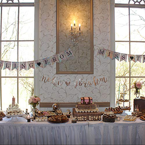 Traveling From Miss to Mrs Bridal Shower Banner, Bachelorette Party Decorations Supplies Kit for