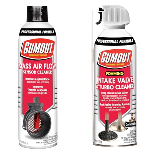 Throttle Body Cleaning - Kia 7 Gumout Professional Formula Bundle: 11 oz Mass Air Flow Sensor Cleaner + 11 oz Foaming Intake Valve & Turbo Cleaner