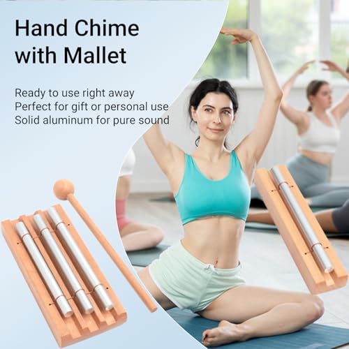 Hand Chime for Classroom Management Meditation - Solo Tone Hand Chimes with Mallet for Yoga, Mindfulness Focus (Solo-Tone) - Thumbnail 7