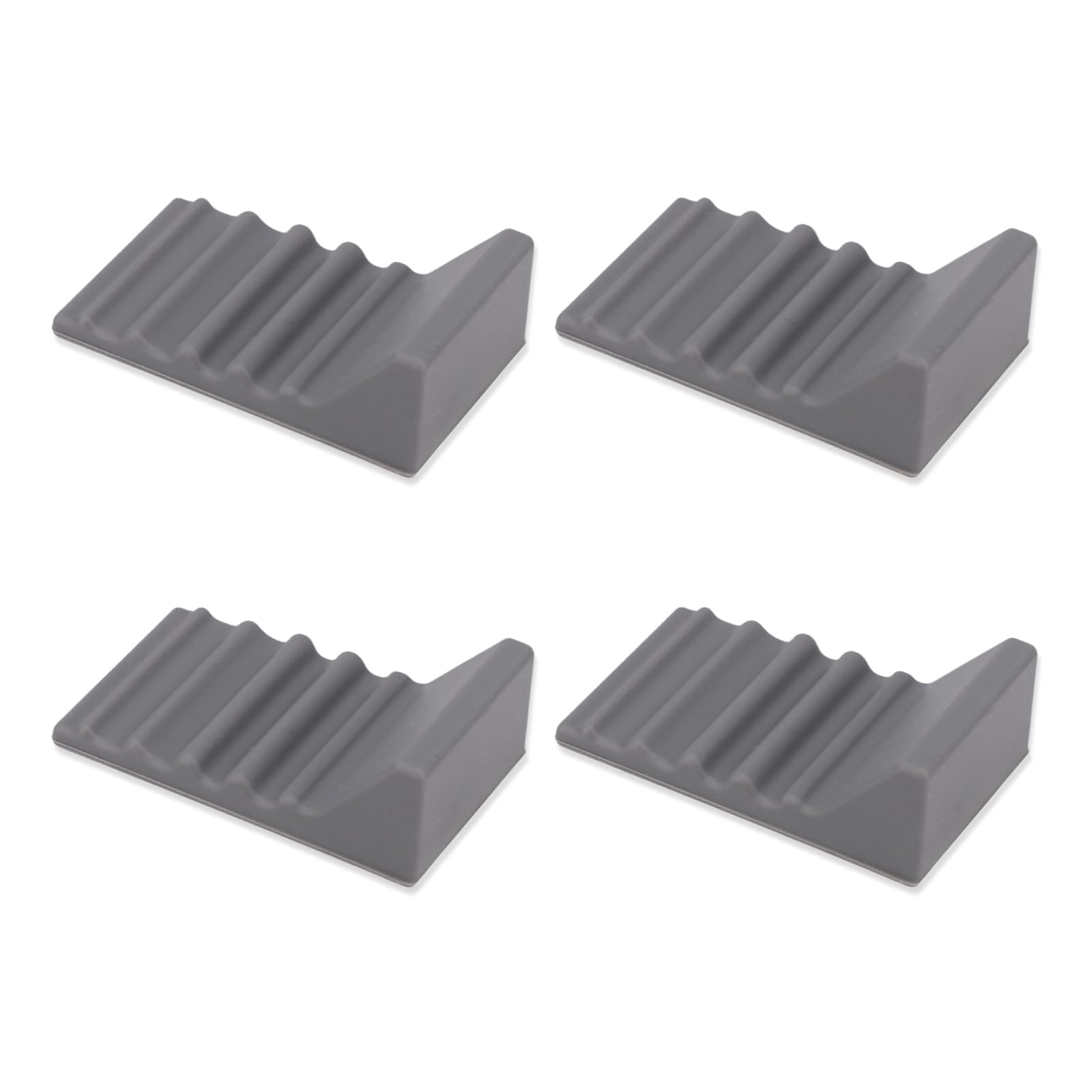 goktvai 4pcs trash can wall protector, durable silicone trash can bumper pads stop moving backward practical protective accessories suitable for kitchen office (gray)