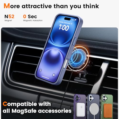 PuyaTeya for iPhone 16 Case with Magnetic Ring Stand, Light Blue by PuyaTeya - Used condition - Image 3