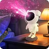U-SMILER Astronaut Sternenhimmel Projektor Kinder mit Fernbedienung 8 Modi 360° Rotation und Timer, Lichtprojektor Lampe, Nachtlicht Kinder, Zimmer Deko Baby LED Lampe Schlafzimmer, Perfekt Geschenk