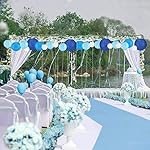 Blue Paper Lanterns 12 Pcs Assorted size of 6" 8" 10" 12" Chinese Round Paper Hanging Decorations Lanterns Lamps for Home Decorations, Parties, and Weddings - Image 5