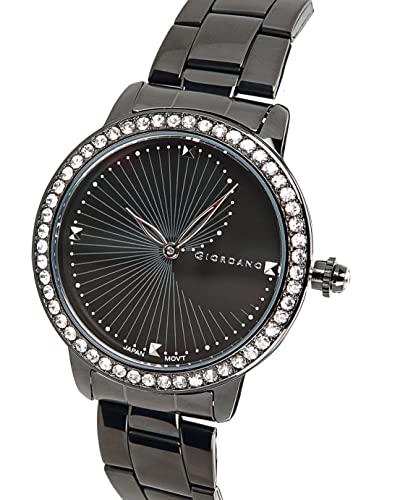 Image of Giordano Analog Diamond Studded Watch for Women With Metal Strap - Water Resistant, Elegant Ladies Wrist Watch to Compliment Your Look - Ideal Gift - GZ-60046