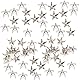 CENPEK 200PCS 15mm Sternnieten Dekoration Fünfzackige Sternkralle Handpresse Spikes für DIY Scrapbooking Dekoration Zubehör (Silber)