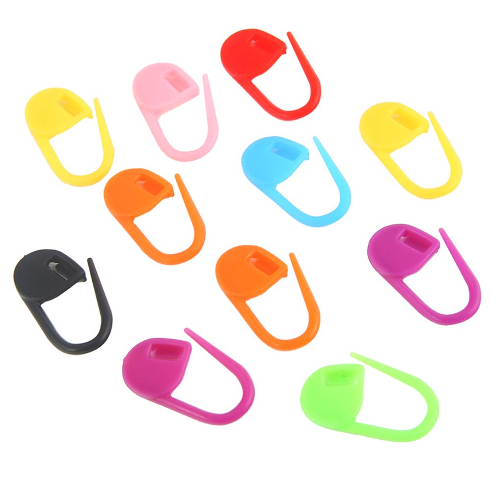 U-K As Shown,Assorted Color Pack Of 50Pcs Small Size Random Color Lock Reusable Plastic Ring Markers For Knitting Crochet Locking Stitch, 50个/份, 50个/份, Other Gemstones