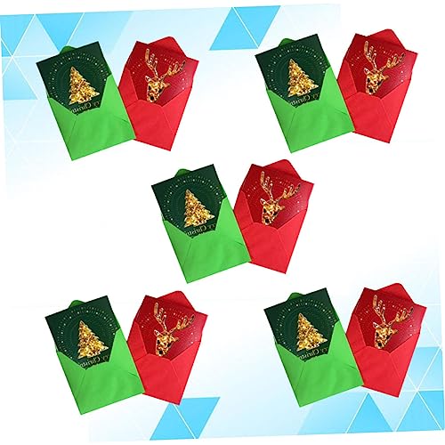 Tofficu Cartão de felicitações de festa, cartões de Natal, sortido, cartões de Natal, pequeno, criat