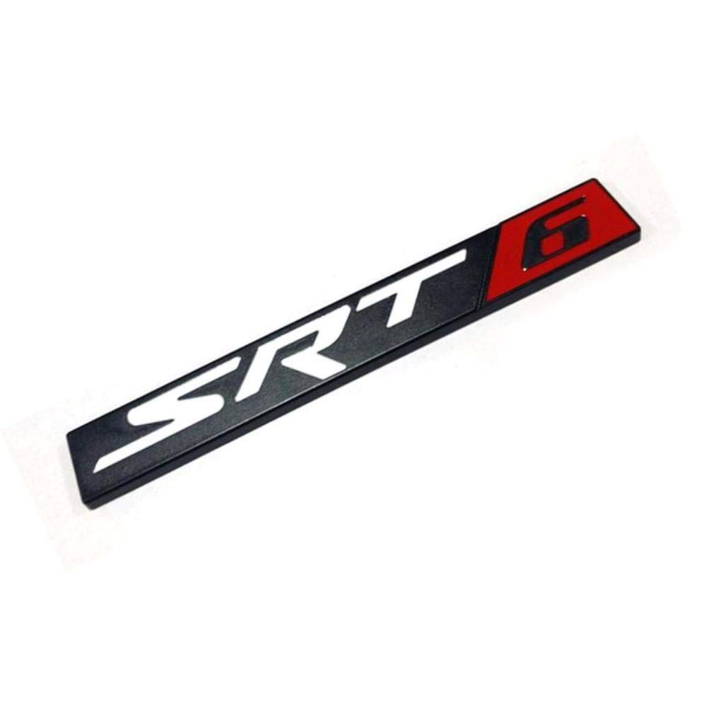 ZHANGY SRT6 SXT6 SRT8 Back Emblem Badge Trunk Sticker Decal For DODGE JEEP,Full black SRT6