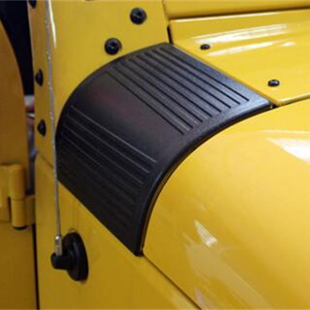 Black Cowl Body Armor for JE-e.p JK Wrangler 2007-2017, Corner Guards Outer Cowling Cover Trim 1pair, Side Body Cowling Exterior Accessories Parts ABS, J072