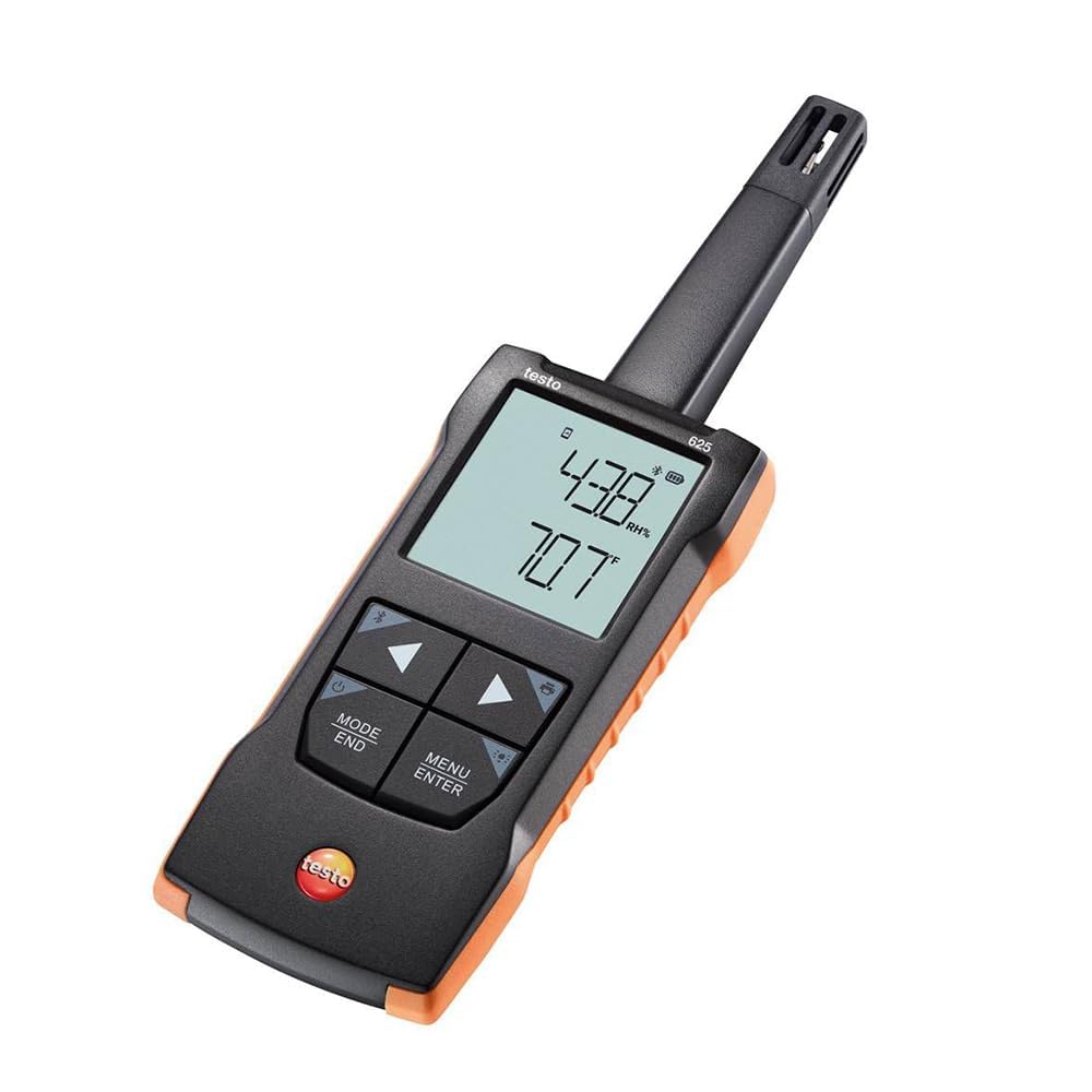 *Envío el mismo día* Medidor de humedad y temperatura con sonda | Termohigrómetro profesional con punto de rocío y bulbo húmedo para cámaras frigoríficas y control ambiental | Modelo: Testo 625.