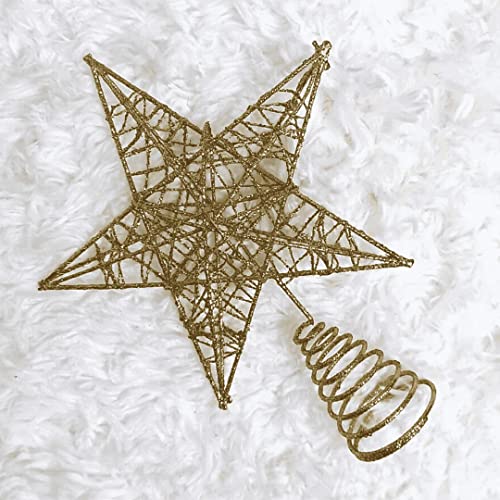 Estrela Para Ponta De árvore De Natal Ponteira Dourada 18cm