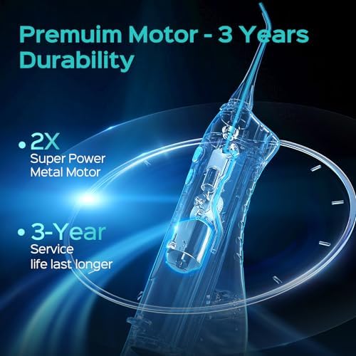 COSLUS C20 Portable Water Teeth Flosser, 300ML Larger Tank — view 8