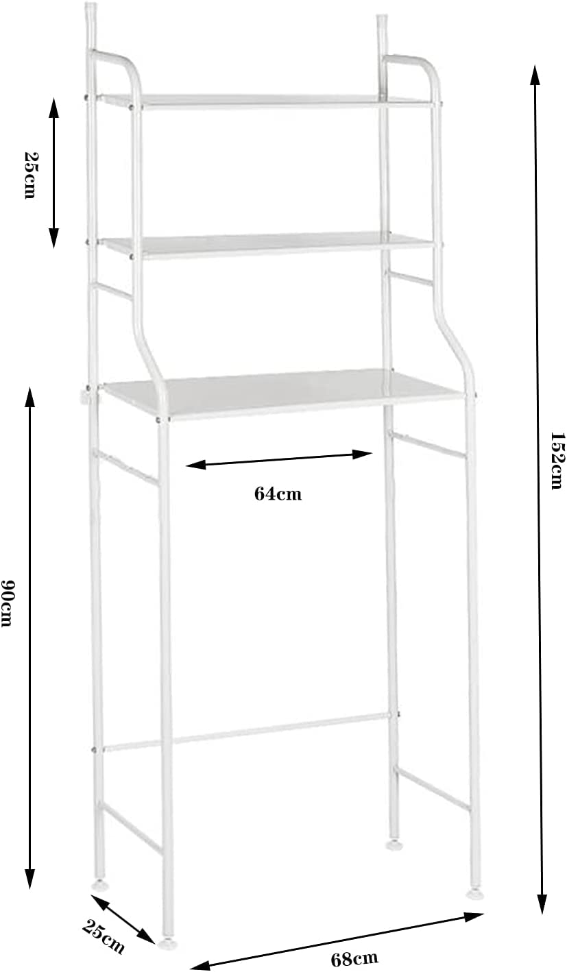 Scaffali da bagno salvaspazio forati per lavatrice