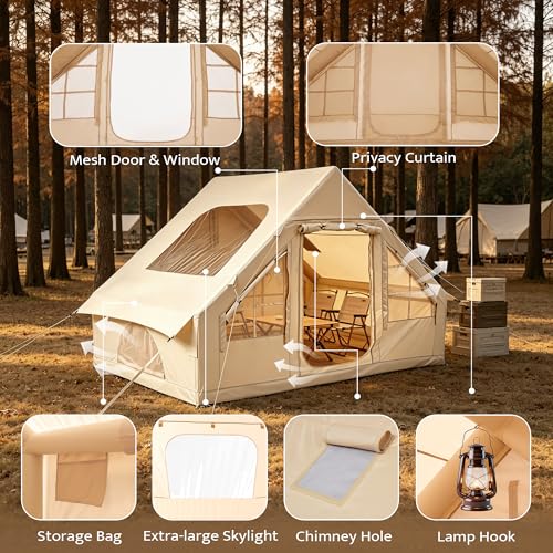 Carpa Inflable para Camping con Claraboya y Bomba 6 Personas miniatura 7