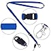 Wisdompro 10 Pack 22 inch Neck Lanyard with Detachable Buckle, String Loop and Swivel Clasp for Keys, ID Badges, Phones, USB Flash Drives, Name Tags - 5 Assorted Colors