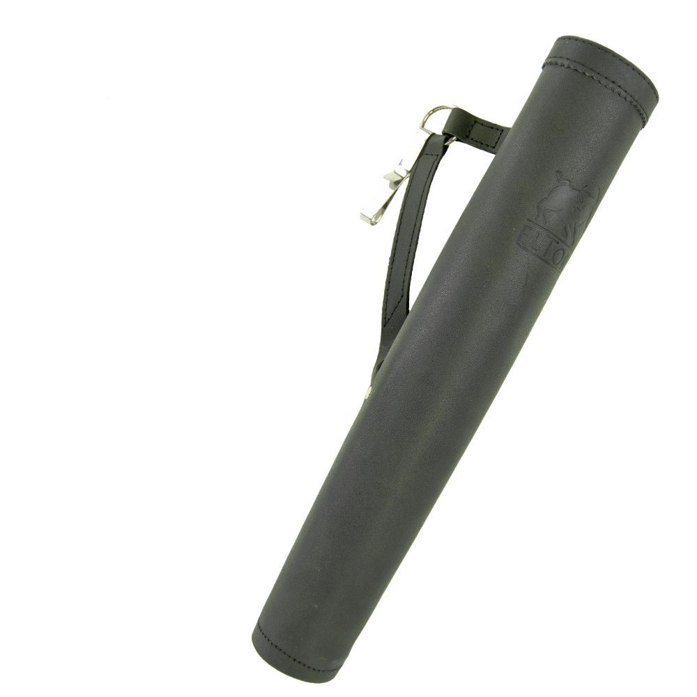elToro Leder-Seitenköcher schwarz | klassischer Seitenköcher aus robustem Glattleder, ca. 43 cm hoch, für Rechts- und Linkshänder