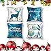 ShengOu 4 Piezas Fundas Cojines de Navidad,Cojines Navideños para Sofa,Cojines Decorativos para Sofa Navidad,Cojines Navidad,Funda de Almohada de Navidad,Fundas para Cojines de Sofa
