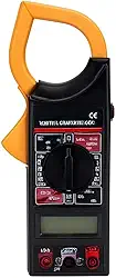 Alicate Amperímetro Digital Portátil 9V com Tela LCD, Medição AC/DC, Indicador de Bateria Fraca, Precisão para Eletricistas e Técnicos