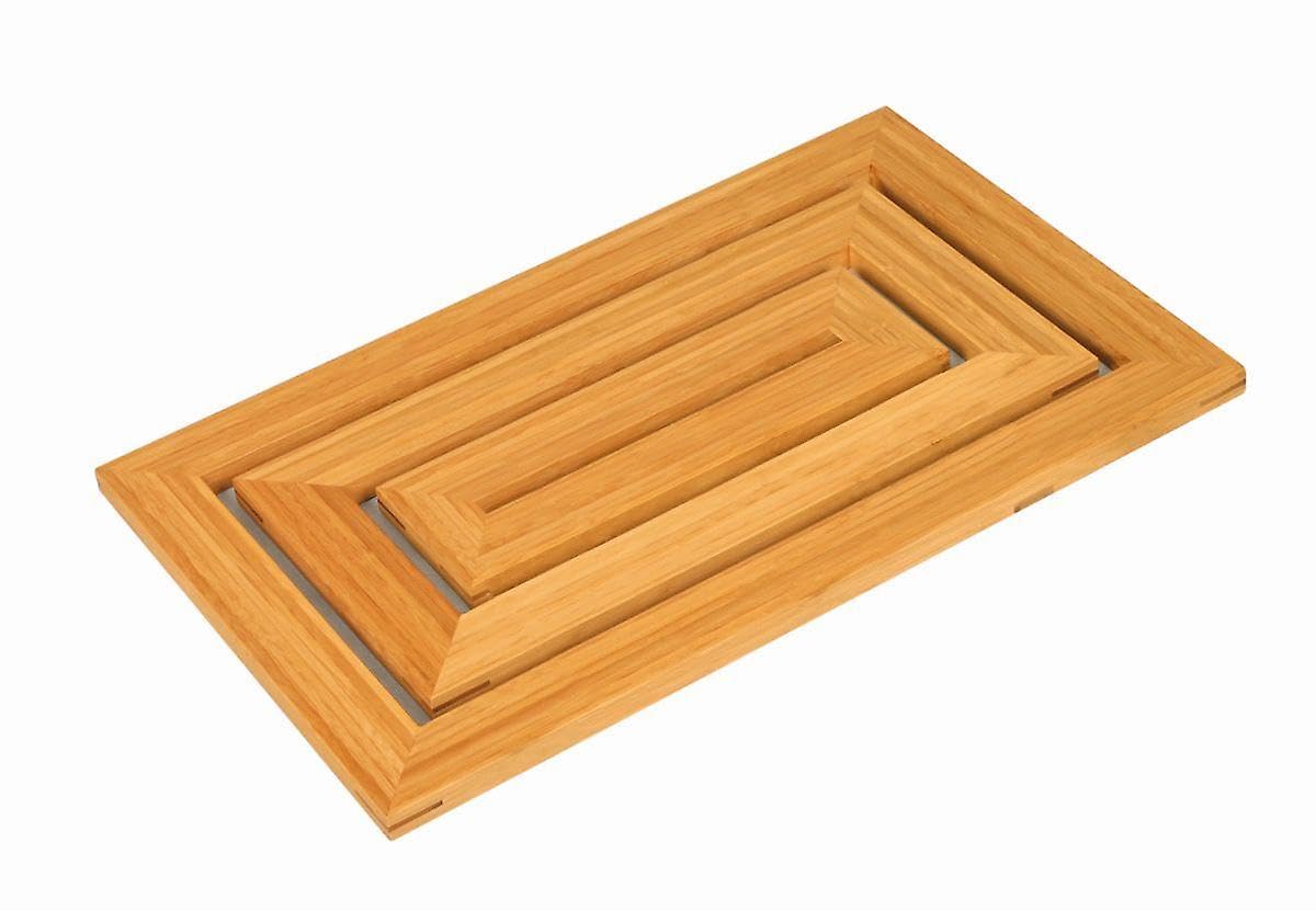 Trendi Bamboo Floor and Shower Bath Mat Multipurpose Bamboo Mat with Skid Resistant Duckboard Wooden Duck Board shower mat (100% NATURAL Eco-Friendly BAMBOO RECTANGULAR DUCKBOARD)