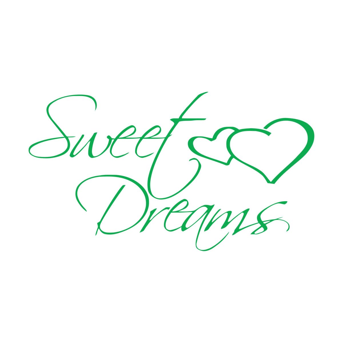 Sweet Dreams Inspirational Quote Wall Sticker Transfer Decal Bedroom Vinyl Gift Adhesive Vinyl Hearts Decoration Extra Large - 75x97cm โ image 1