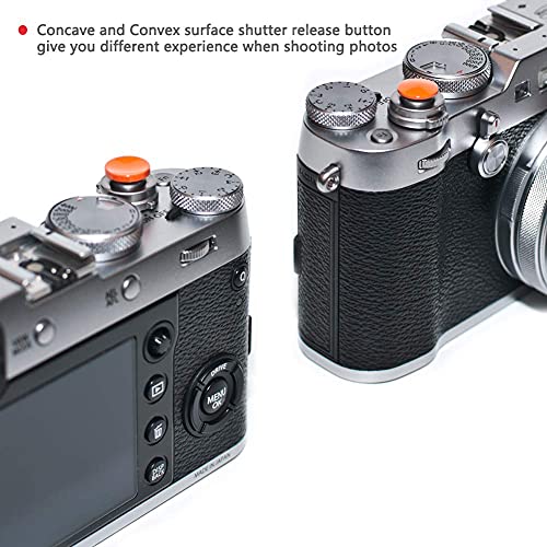 Vko Orange Soft Metal Shutter Release Button Compatible With Fujifilm X-T4 X-T30 X-T3 X100F X-T20 X-Pro2 Xpro-3 X-T2 X30 X100T X100S X-E2S X-T10 Camera 11Mm Concave 10Mm Convex Surface(2 Pack) #TOP7