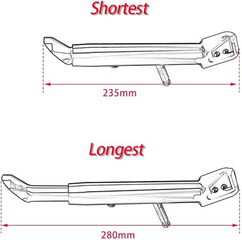 Miniatura 3 de Motobiker Soporte lateral ajustable compatible con SUZUKI GSXR1000 GSX R1000 2007 2008 GSXR1300 1999-2017