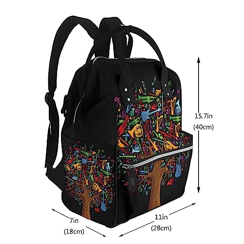 Sac à dos imprimé instruments de musique pour ordinateur et cours
