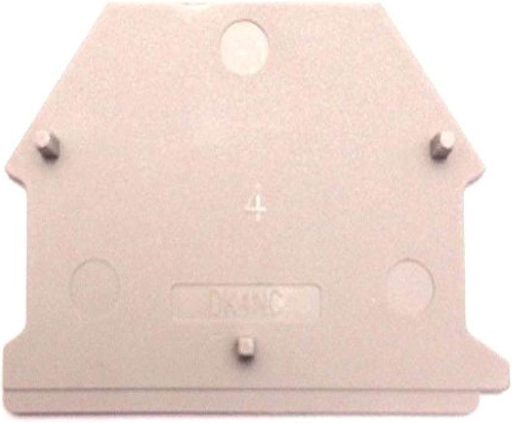 International Connector Dinkle DK4NC End Cover (Pack of 100) - Gray Plastic Screw Terminal Block