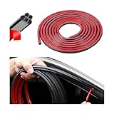 Ywdiml Car Door Seal Strip, 16.4FT Double Layer 5-Hole Rubber Noise Insulation Vehicle Weather Stripping, Self-Adhesive Soundproof Auto Door Window Seal Strip, Universal for RV Truck Sedan