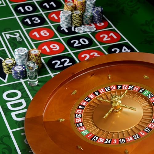 JIESITE Deluxe Wooden Roulette Wheel Casino Grade Precision Bearings Roulette Wheel Set for Adults Club Parties (Light, 20in) - Thumbnail 5