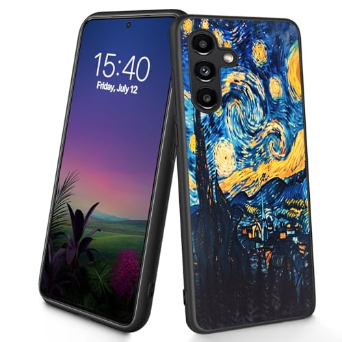 Bxgolkgd Funda diseñada para Samsung Galaxy S25 Plus de 6.7 pulgadas, funda protectora delgada de silicona TPU suave a prueba de golpes, antideslizante, arte nocturno estrellado de Van Gogh