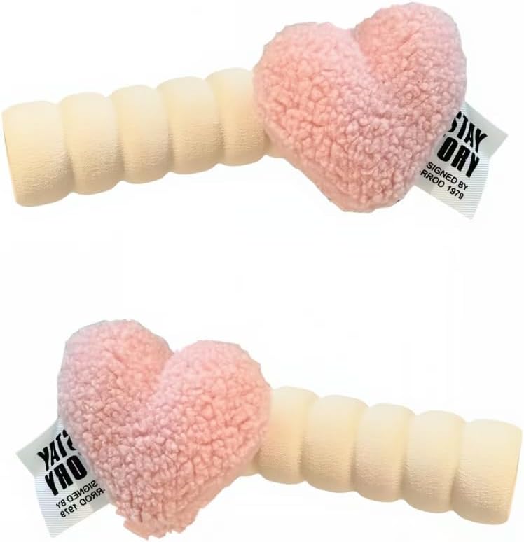 All-Season Door Knob Cover & Wall Protector – Soft EVA Safety Guard with Heart Design, Easy Installation for Interior Doors, Prevents Injuries and Wall Damage (2-Pack) (Pink Heart)