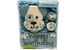 Look Who's Happy! Gourmet Dog Treats: Birthday Boy Blue Doggy Biscuits