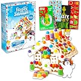 Frosty the Snowman Gingerbread House Decorating Kit - Bundle with Mini Holiday House, Icing, Candy, Xmas Coloring Pack, Stickers | Frosty the Snowman Cookie Decorating