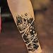 3D Arm Temporary Tattoo Stickers, Waterproof Body Arm Fake Tattoo Sticker, Body Makeup Painless Tattoo for Men Women Removable, 6-Sheet